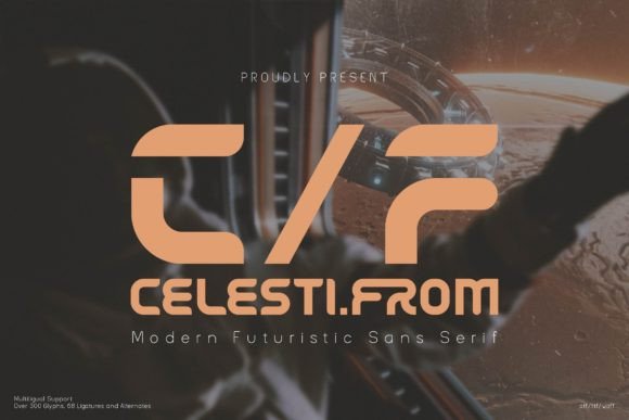 Celesti From: A Modern Display Typeface for Editorial Design