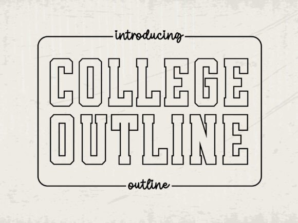 College Outline Typeface Review for Sports Branding