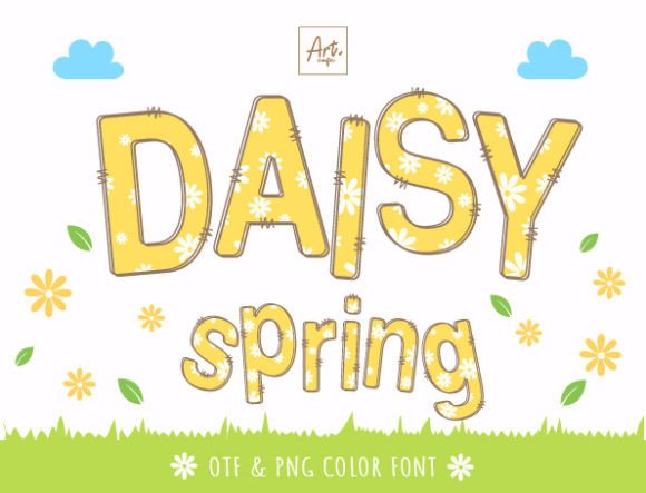 Daisy Spring Free Download: A Cute Color Font for Easter and Kids