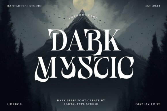 Dark Mystic: A Horror-Inspired Serif Font for Dark Aesthetic Branding