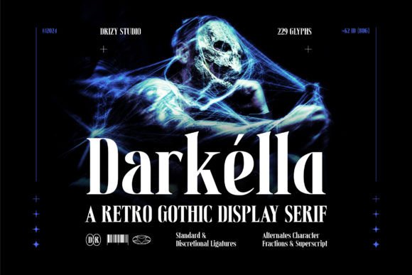Darkella: A Retro Gothic Display Serif for Dark & Elegant Branding