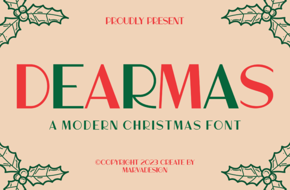Dearmas Font: A Modern Christmas Display Typeface for Digital Branding