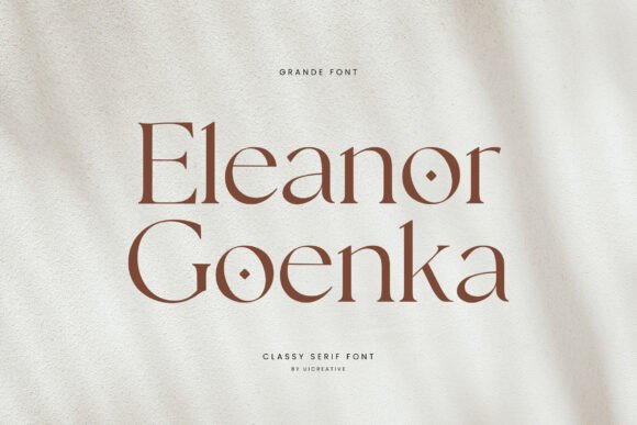 Eleanor Goenka: A Modern Serif Font for Editorial Elegance