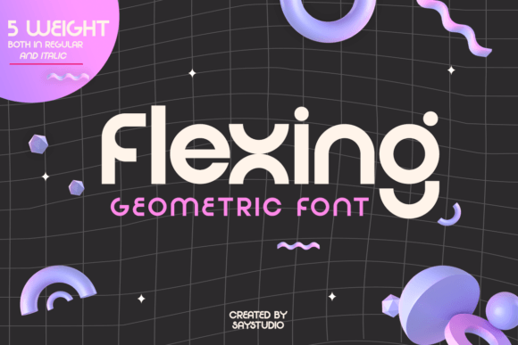Flexing Typeface: A Modern Geometric Sans Serif for Editorial Design