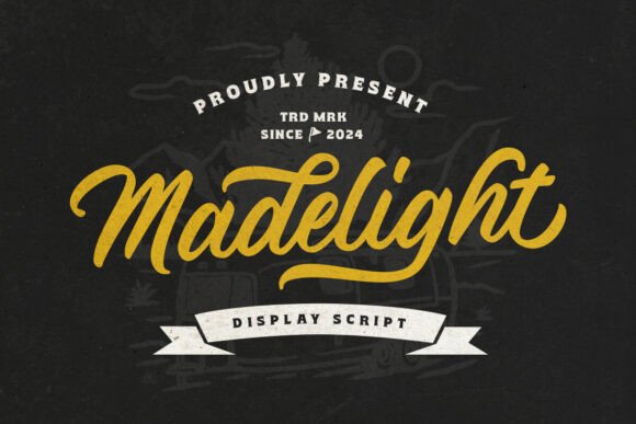 Madelight Retro Display Script for Branding and Logo Design