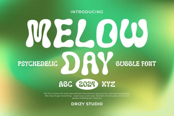 Melowday: A Whimsical Bubble Display Typeface for Playful Campaigns