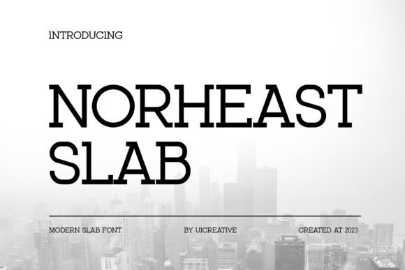 Norheast Slab: A Modern Serif Typeface for Editorial Design