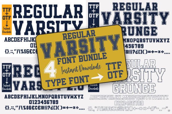 Regular Varsity Typeface for Bold Brand Identity
