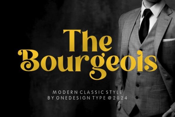 The Bourgeois: A Classy Modern Serif Typeface for Premium Branding