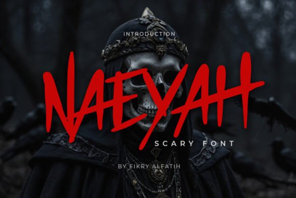The Naeyah: A Horror Display Typeface for Spooky Branding