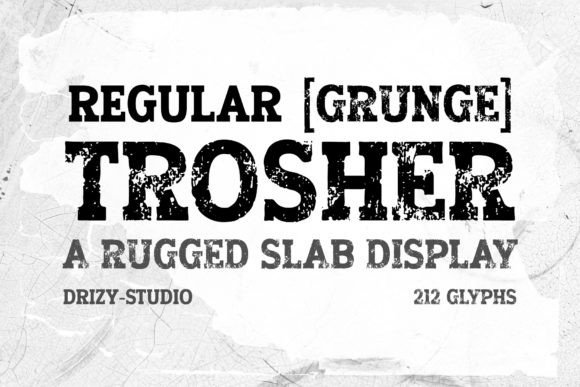 Trosher Font Review: Rugged Slab Serif for Earthy Branding